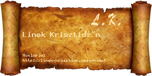 Linek Krisztián névjegykártya