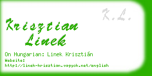krisztian linek business card